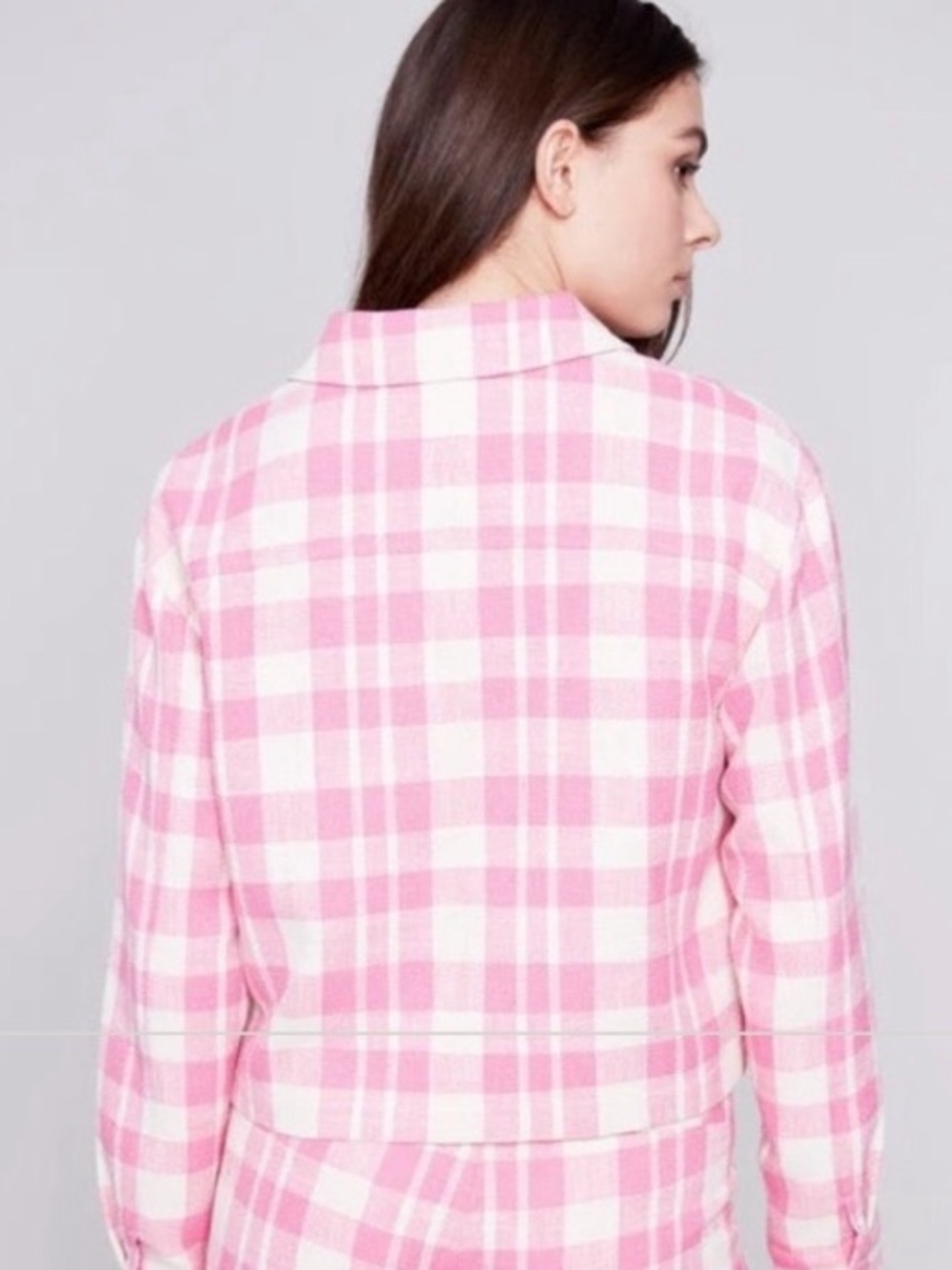 Charlie B cute pink & white checkered jacket NWT - Picture 2 of 6